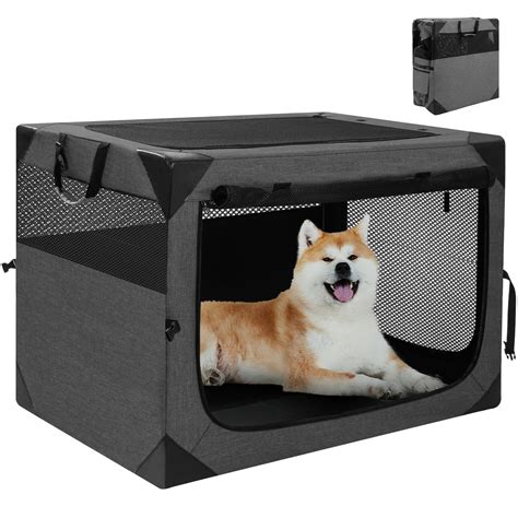 Collapsible Soft Dog Crate 30 Inches, Portable Travel Dog Cage for