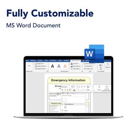 Emergency Contact Form Template | High Quality Templates