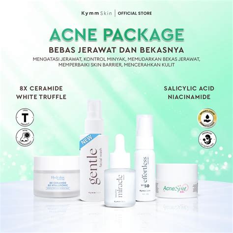 Jual Kymm Skin Pcs Paket Anti Jerawat Beruntusan Gentle Face Wash