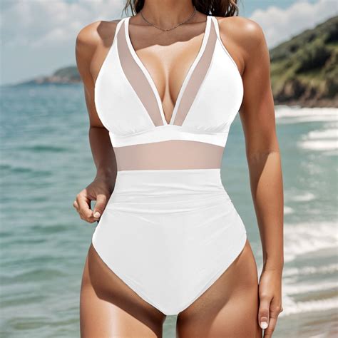 Solid Color Mesh Backless Sexy Bikini Swimsuit Swimsuit Thong Women S