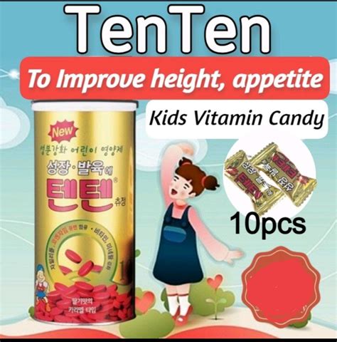 Korea Tenten Vitamin Chewable Tablet, Health & Nutrition, Health ...
