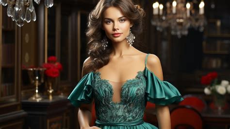 Premium AI Image Brunette Hair Model HD 8K Wallpaper Stock Photographic Image