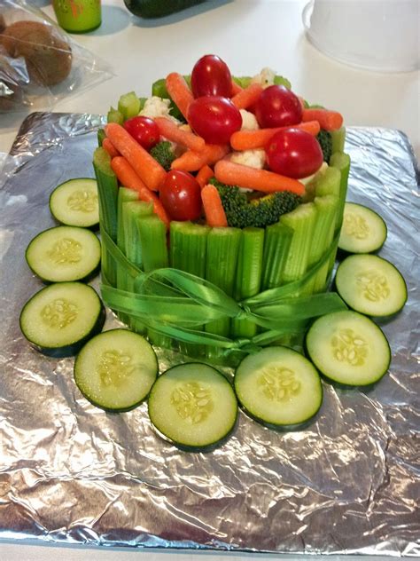 Birthday Cake Made Out Of Vegetables