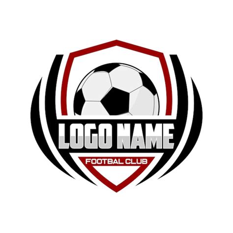 Logotipo de fútbol o insignia de signo de club de fútbol Vector Premium