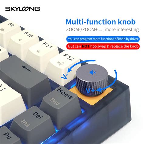 SKYLOONG GK75 Knob Keyboard – TiGrey (Optical) – Skyloong Europe