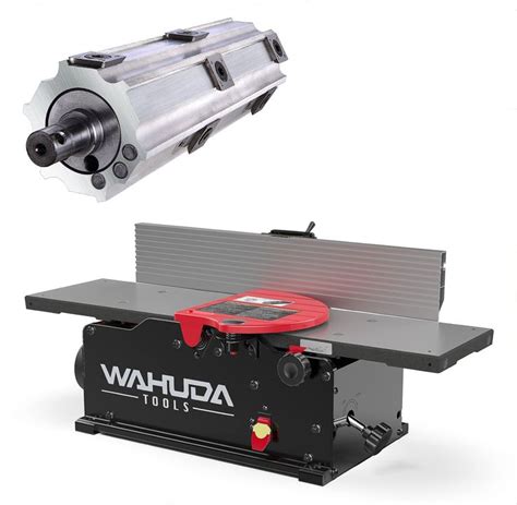 Wahuda Tools Jointer 6 Inch Benchtop Wood Jointer Spiral Cutterhead Portable Jointer W Cast