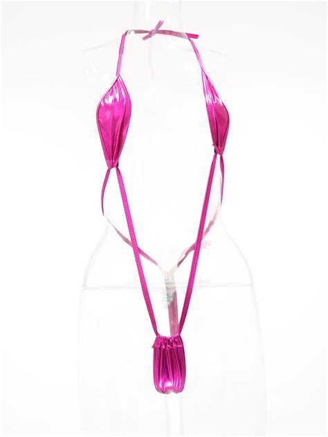 Amazon chu U chu Lingerie Collection レディースムタンガ M メタリックピンク ハイレグ Tバック chu U chu チューチュ