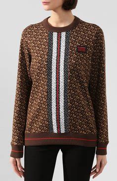 Женский коричневый хлопковый свитшот BURBERRY купить в интернет ...