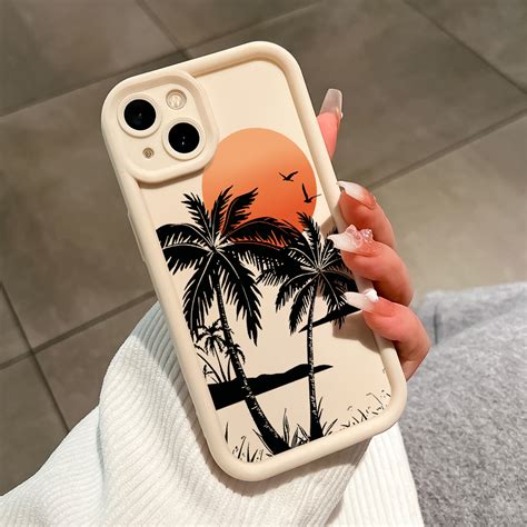 UCUC For Infinix Smart 9 Hot 50i Back Cover Sunset Tree Ladder Camera Soft Rubber Protection