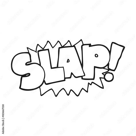 black  white cartoon slap symbol stock vector adobe stock
