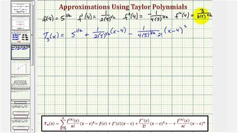 Ej Determinar Un Polinomio De Taylor Para Una Función De Raíz Cuadrada