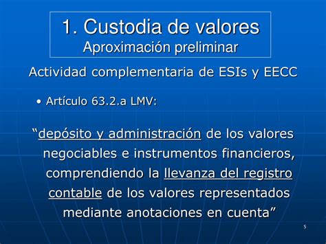 Ppt IntroducciÓn A Los Aspectos Esenciales De La Custodia De Valores Powerpoint Presentation