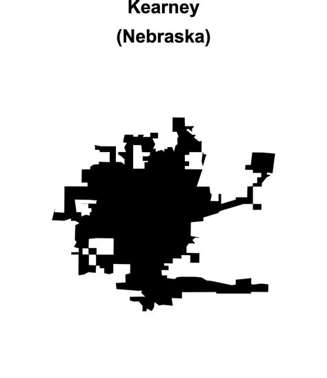 Kearney, Nebraska blank outline map 56988180 Vector Art at Vecteezy