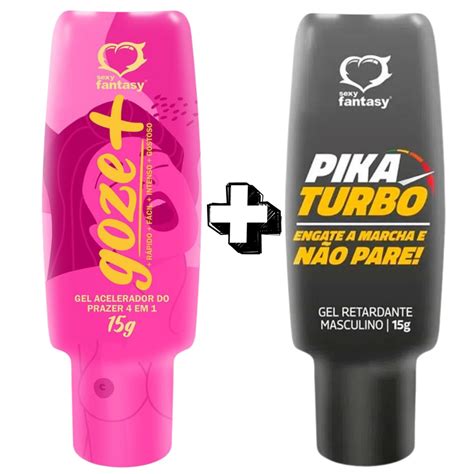 Kit Gel Goze E Pika Turbo Gel Masculino Ejacula O Precoce Acelerador De Prazer Sex Shop