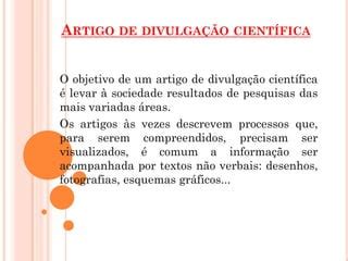 Artigo De Divulgacao Cientifica - Artigo de Divulgação Científica - 8 Ano.pdf