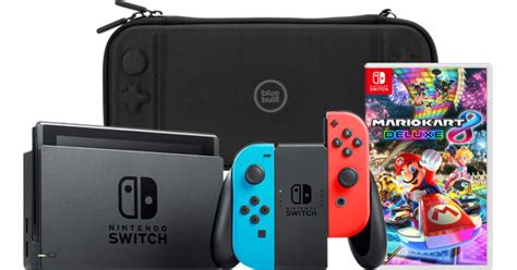 Nintendo Switch Rood/Blauw + Mario Kart 8 Deluxe + BlueBuilt ...