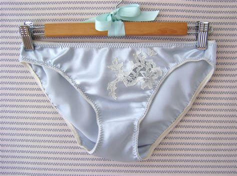 Women S Satin Panties Baby Blue Silk Lingerie By Kimcleaver