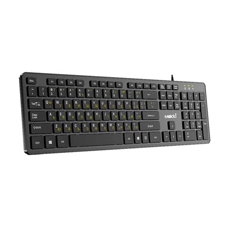 Клавиатура Makki нископрофилна кирилизирана клавиатура Keyboard USB BG ...