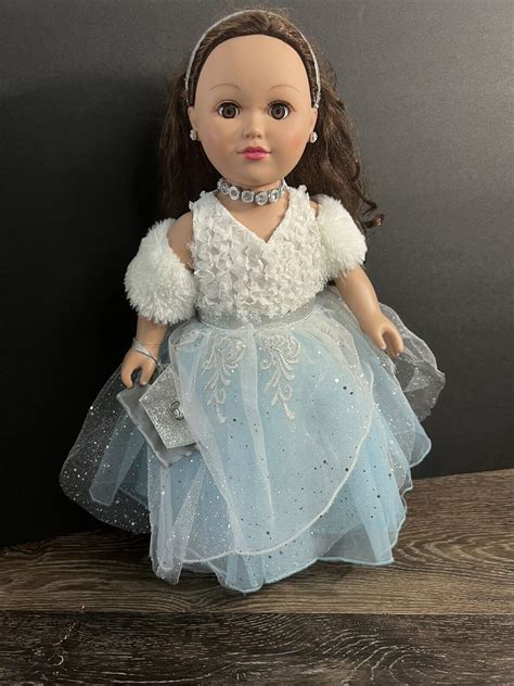 Beautiful 2013 Cititoy 18 Brunette Doll In A Sparkling Blue Gown GS125 EBay