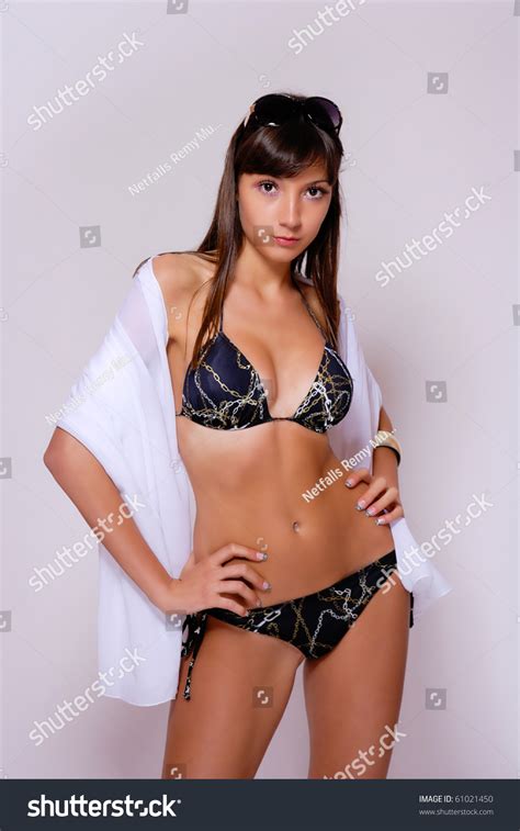 Tanned Woman Wearing Bikini Sunglasses Stock Photo Edit Now