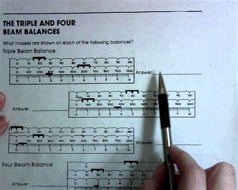 Measuring Mass With A Triple Beam Balance Worksheet Answers