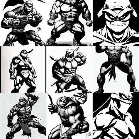 Krea Anthropomorphic Ninja Turtle Jim Lee Sideview Full Shot