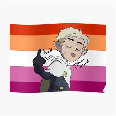 Hunter The Owl House Lesbian Pride Poster By AxolotlArtist Redbubble
