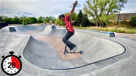 20 Minute Scooter Challenge Tuttle Skatepark Youtube