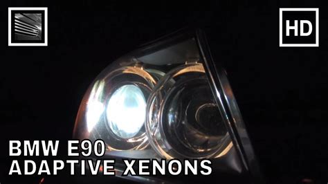 BMW E90 Adaptive Xenon Headlights In Action YouTube