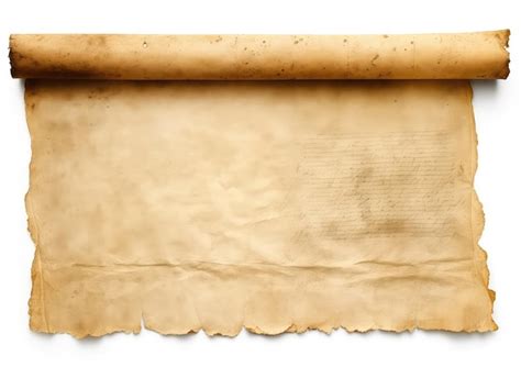 Premium Ai Image Antique Parchment Isolated On White