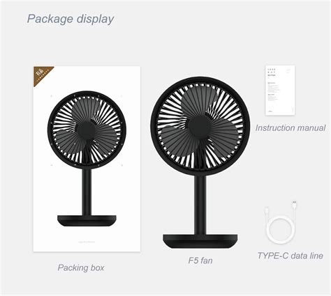 Xiaomi Solove F Mah Rechargeable Desk Fan Black Color Dropshop