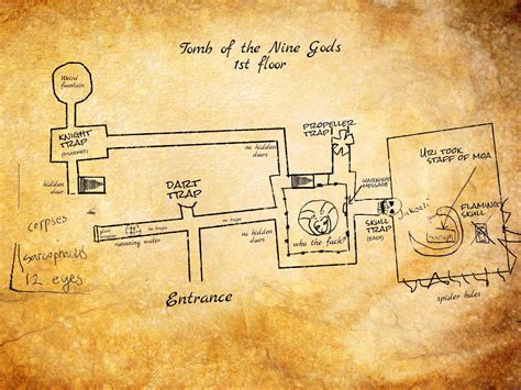 Tomb Of The Nine Gods Map Ground Floor V1 JBB TOA Obsidian Portal