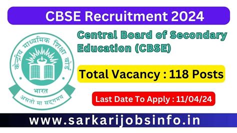 CBSE Board Recruitment 2024 Assistant Secretary, Account Officer