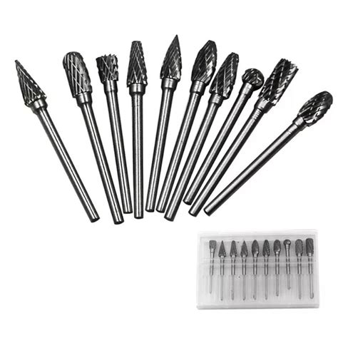 Jual Fixmee ~ 10 Pcs Mata Bor Tungsten Carbide Cone Spiral 1/8 Inch ...