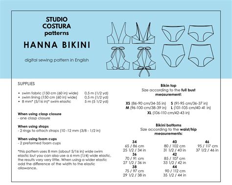 New Sewing Pattern The Hanna Bikini Nuevo Patr N De Costura El Bikini Hanna Studio Costura