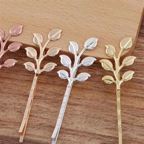 20pcs Hair Clips Leaves Bobby Hair Pins Blank Hair Clip | Etsy