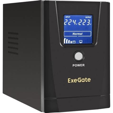 ИБП ExeGate Power Smart ULB-500.LCD.AVR.2SH 500VA 300W, LCD, AVR, 2 ...