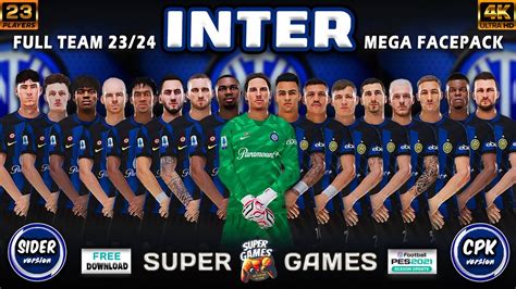 INTER Facepack PES 2021 Season 23 24 SIDER CPK أحدث أوجه لاعبى