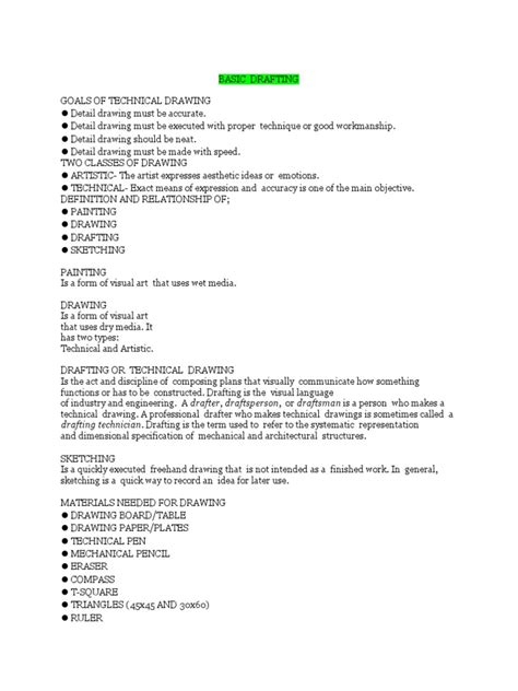 Basic Drafting 1 | PDF | Technical Drawing | Perspective (Graphical)