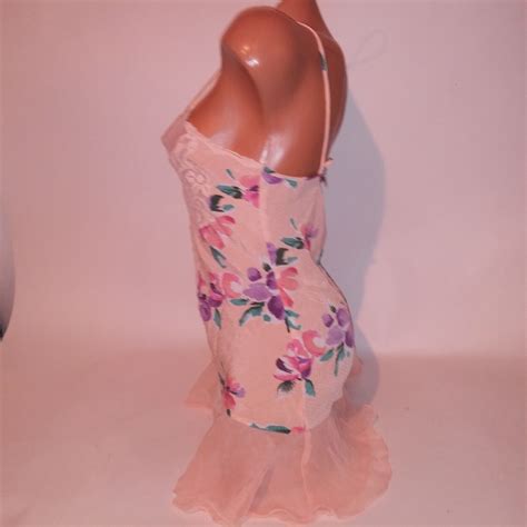 Vintage Victoria Secret Lingerie Small Peach Purple F Gem