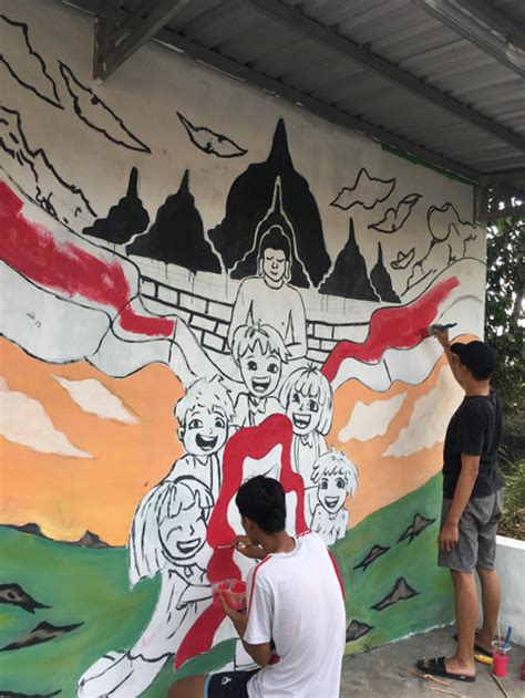 Apresiasi Sumpah Pemuda Mahasiswa Kkn Uny Gagas Pembuatan Mural