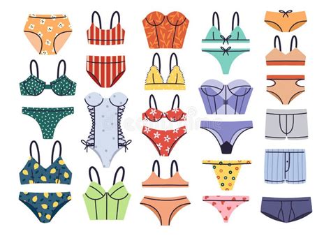 Colorful Underwear And Swimwear Collection With Panties Bra Bikini