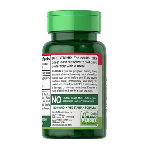 Natures Truth B 12 Vitamin 6000 Mcg Fast Dissolve Capsules 36 Ea