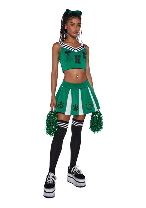 Halloween Stoner Cheerleader Costume Set Dolls Kill