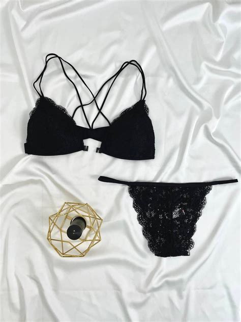 Ç dominant lingerie set siyah