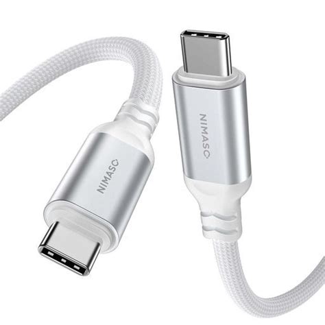 Nimaso Usb C Type C ケーブル 100w5a 超急速充電 Usb31 Pd対応 4k 60hz 映像出力 Gen2 1m 断線防止 高耐久ナイロン タイプ C