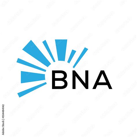 bna letter logo bna blue image  white background  black letter