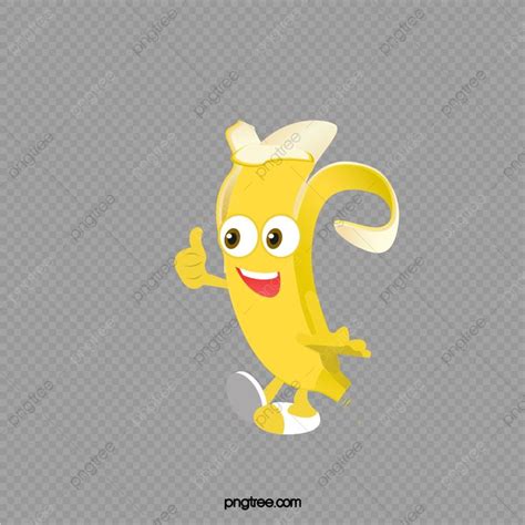 A Cartoon Banana Character Giving A Thumbs Up