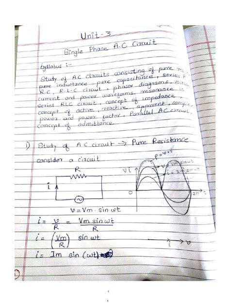 Bee Unit 3 Handwritten Notes Pdf