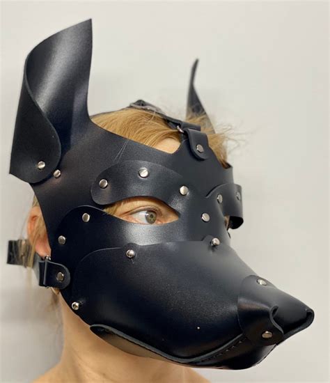 Masque Pour Chien En Cuir Avec Museli Re D Tachable Etsy France